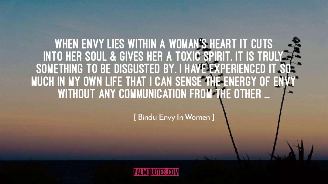 Healing Poems quotes by Bindu Envy In Women