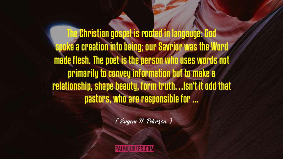 Healing Poetry quotes by Eugene H. Peterson