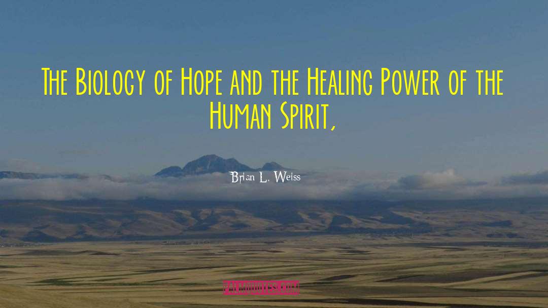 Healing Power quotes by Brian L. Weiss