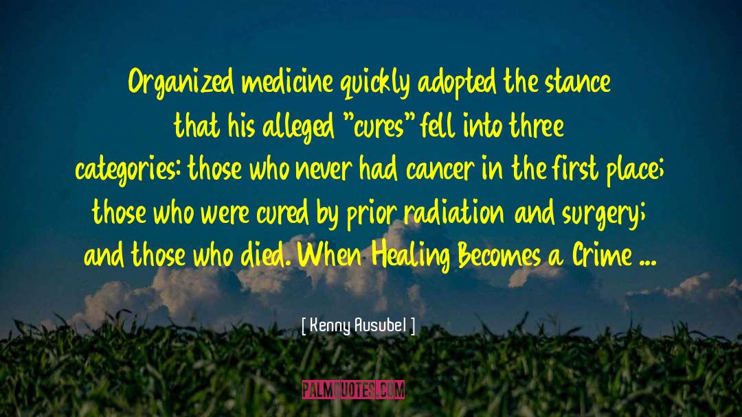 Healing Surgery Recovery quotes by Kenny Ausubel