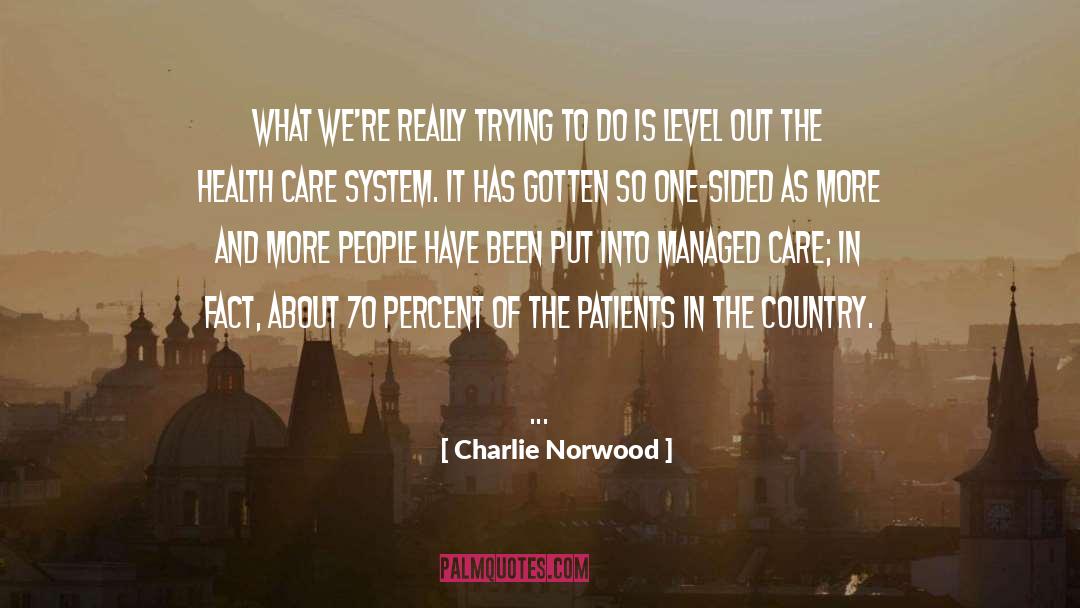 Health Care System quotes by Charlie Norwood