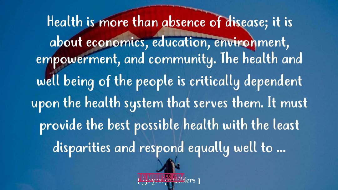 Health System quotes by Joycelyn Elders