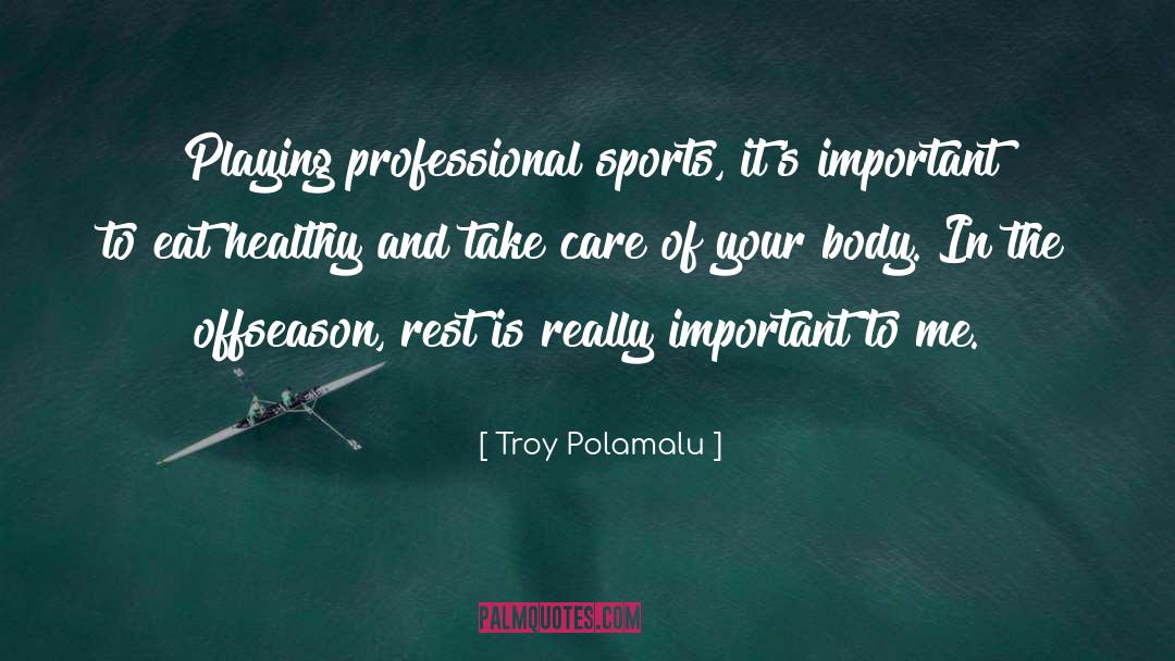 Healthy Body quotes by Troy Polamalu
