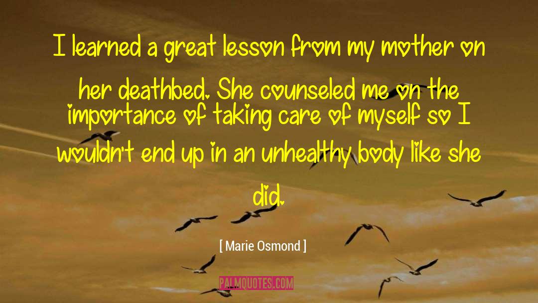 Healthy Body quotes by Marie Osmond