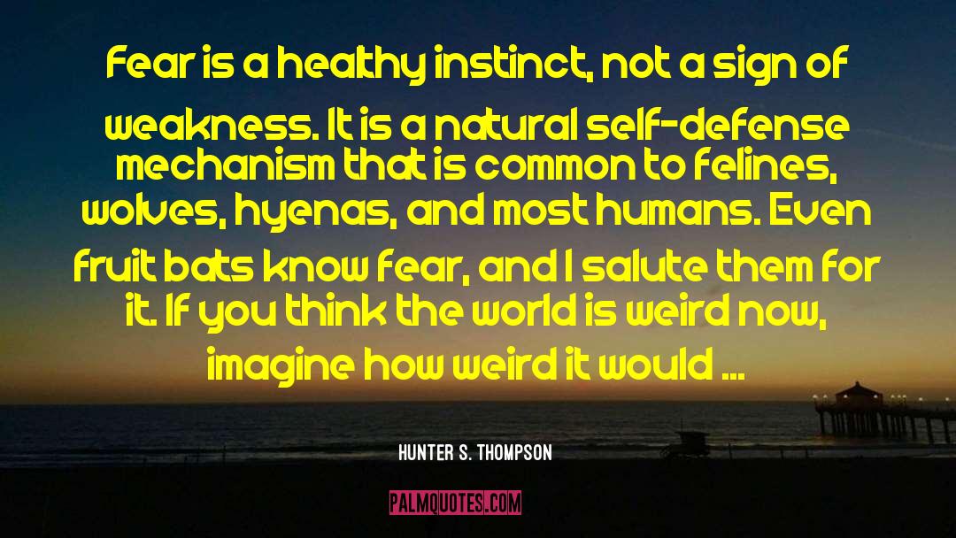 Healthy Boundaries quotes by Hunter S. Thompson