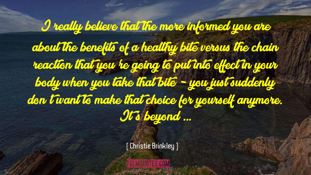 Healthy Choice quotes by Christie Brinkley
