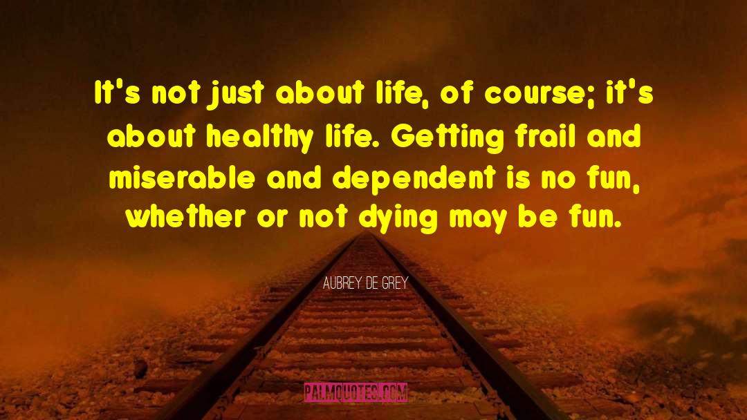 Healthy Life quotes by Aubrey De Grey