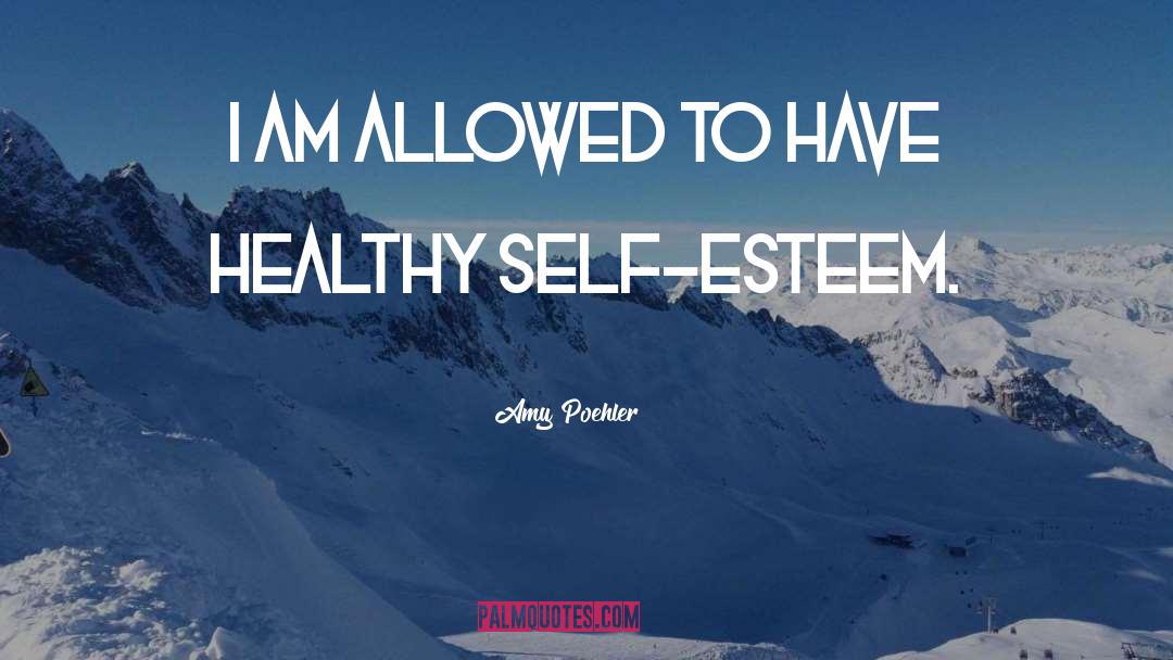 Healthy Self Esteem quotes by Amy Poehler