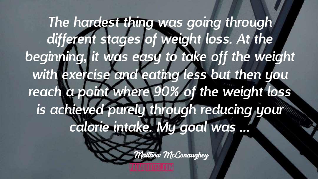 Healthy Weight quotes by Matthew McConaughey