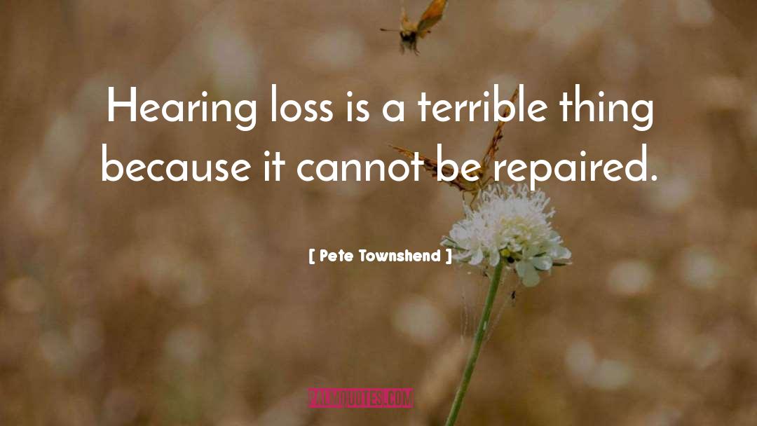 Hearing Loss quotes by Pete Townshend