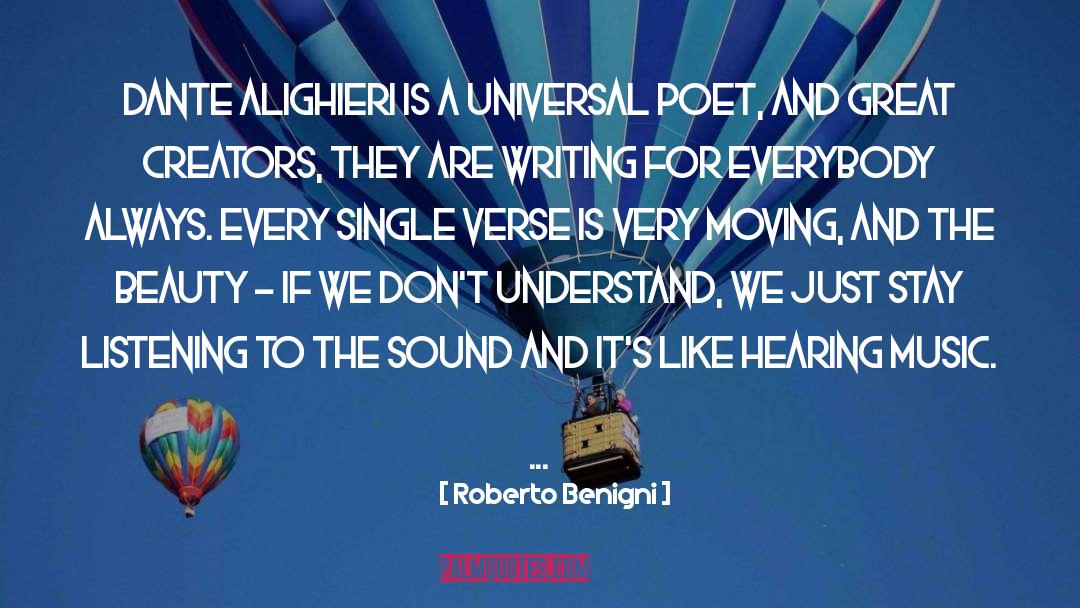 Hearing Music quotes by Roberto Benigni