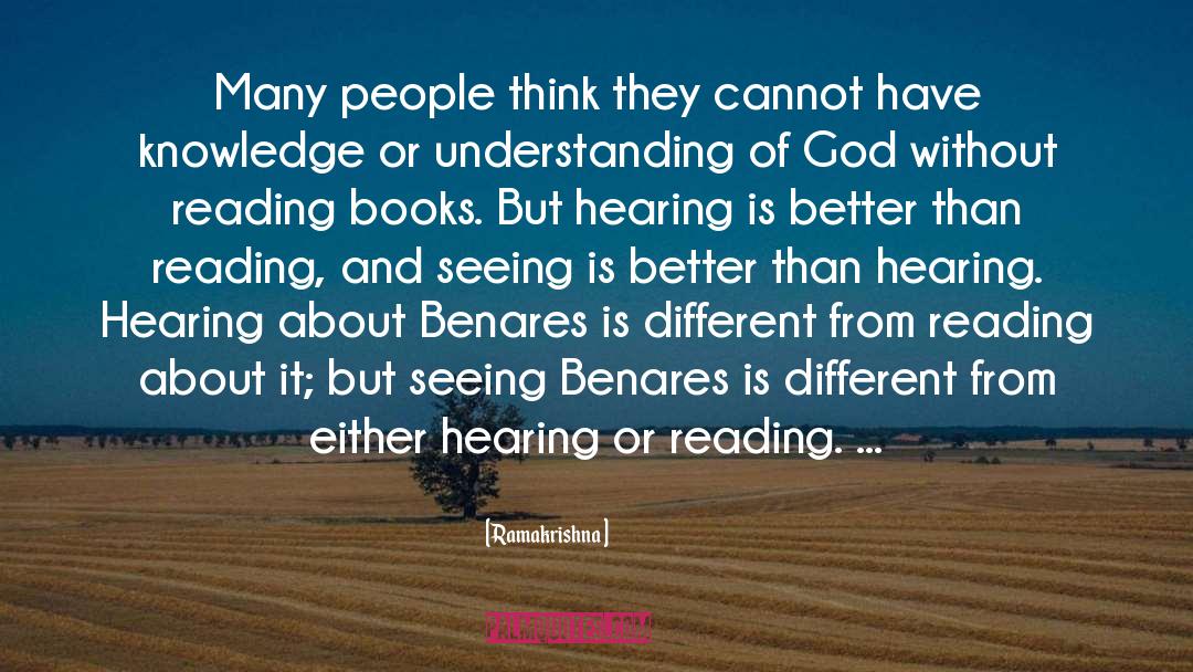 Hearing quotes by Ramakrishna