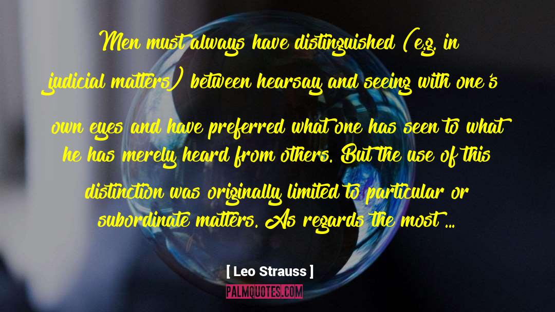 Hearsay quotes by Leo Strauss