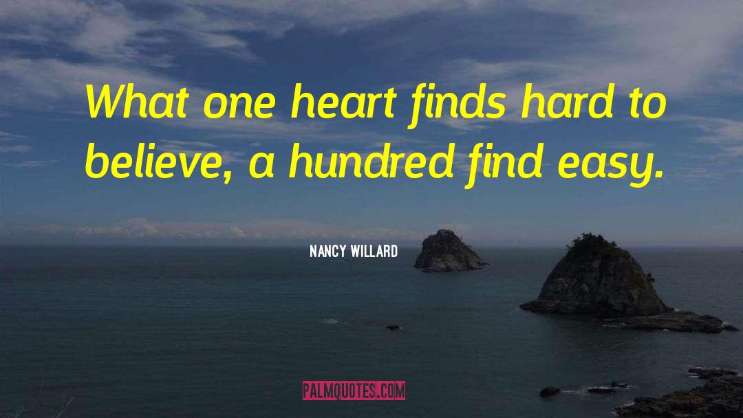 Heart Finds Beauty quotes by Nancy Willard