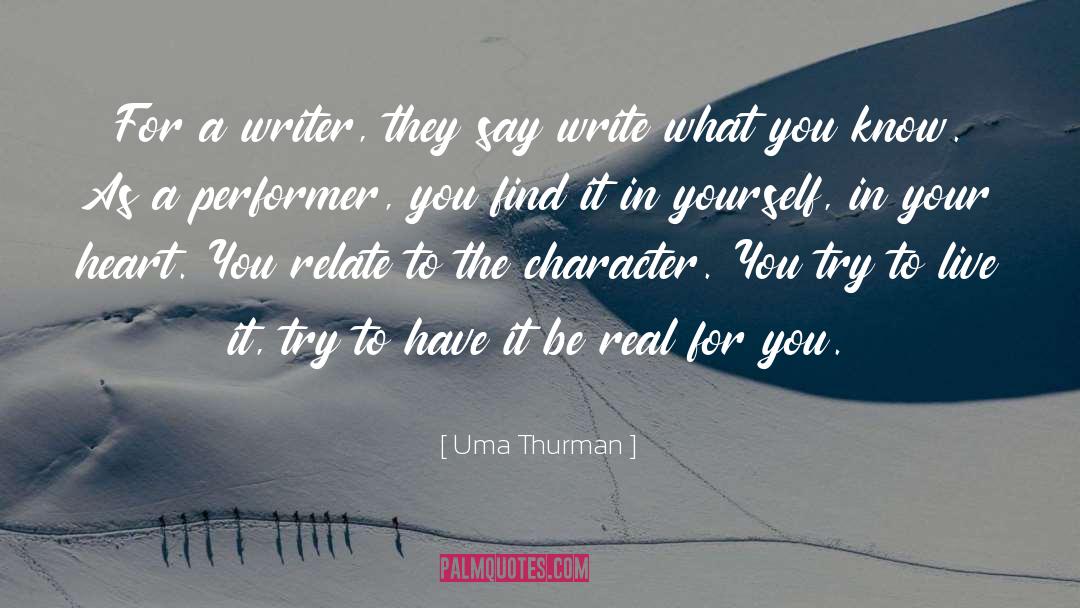 Heart To Heart Connection quotes by Uma Thurman