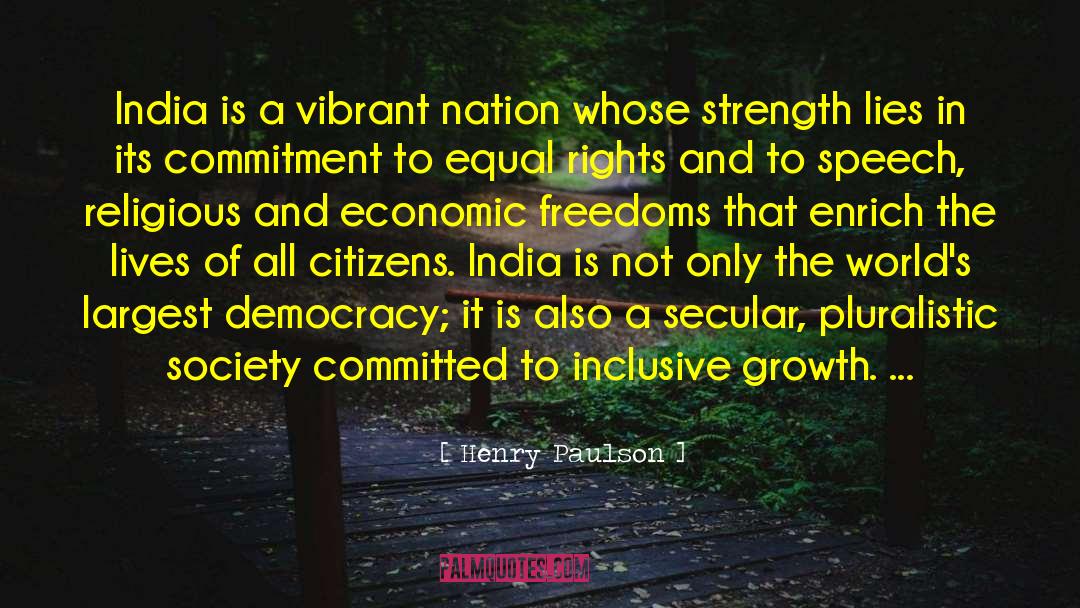 Heartbeats Of Democracy quotes by Henry Paulson