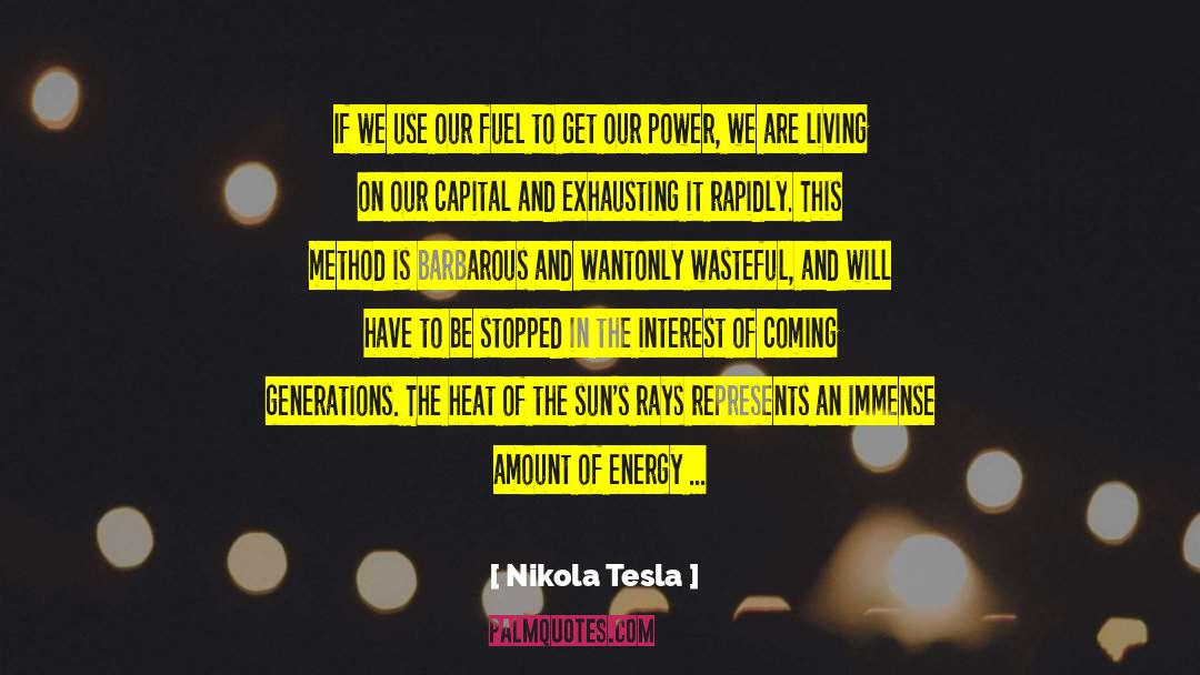 Heat Of The Sun quotes by Nikola Tesla