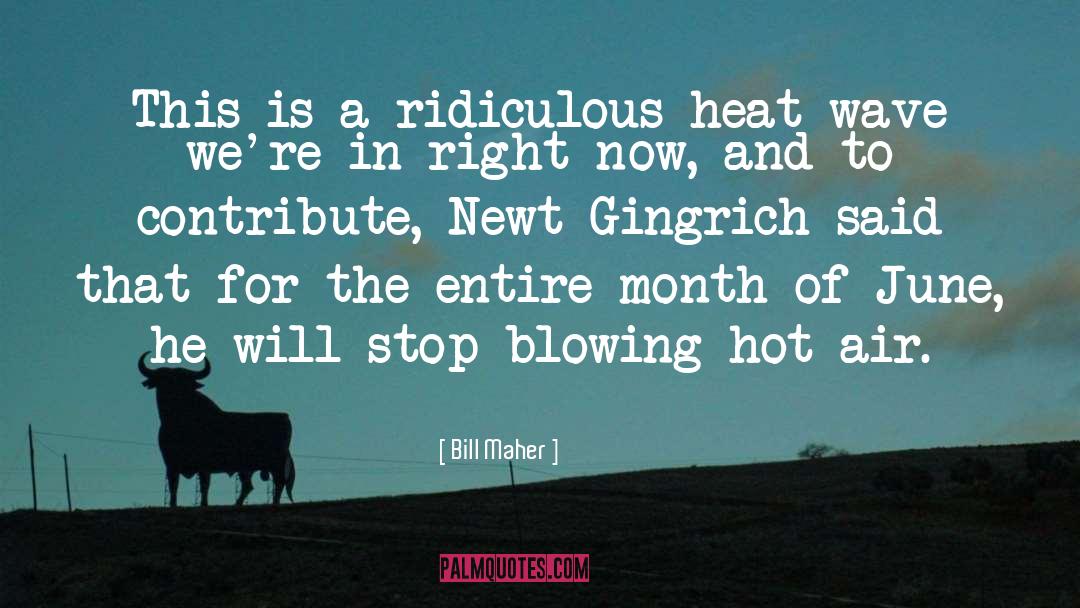 Heat Wave quotes by Bill Maher