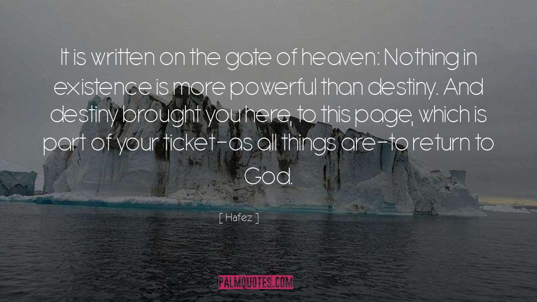 Heaven Perfection quotes by Hafez