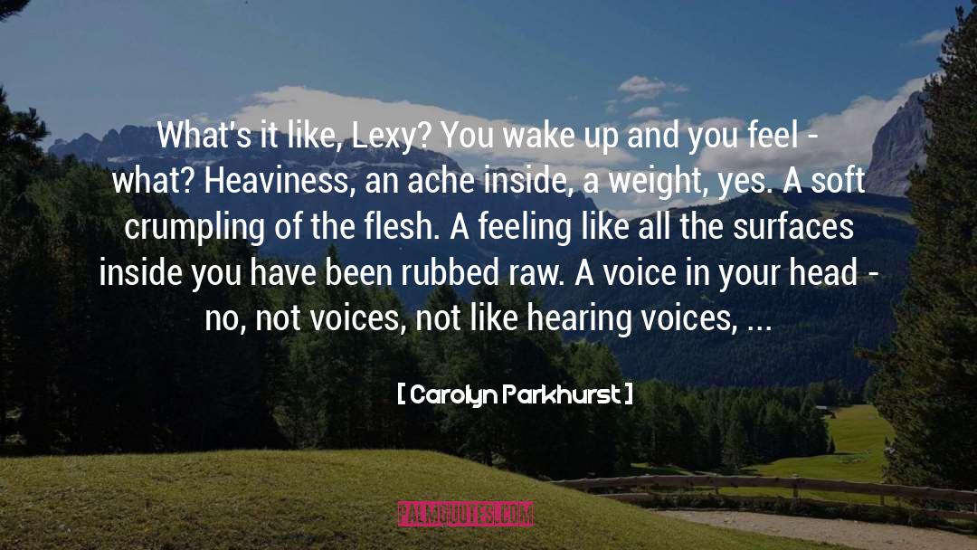 Heaviness quotes by Carolyn Parkhurst
