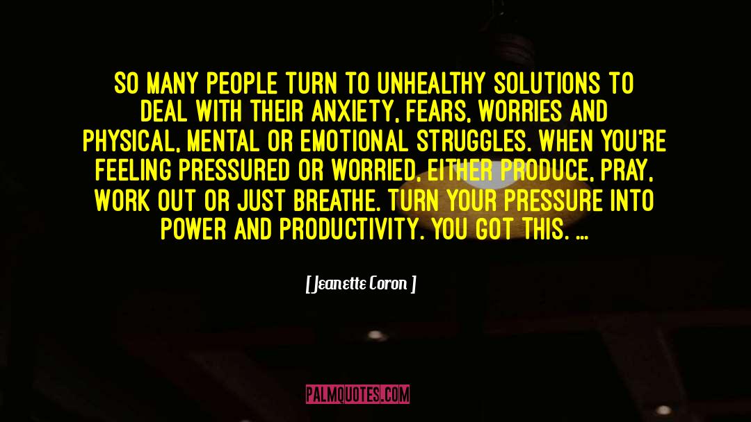 Heaviness quotes by Jeanette Coron