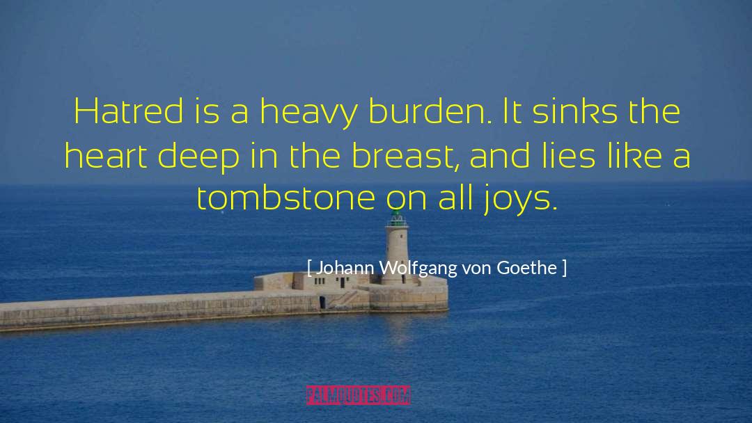 Heavy Burden quotes by Johann Wolfgang Von Goethe