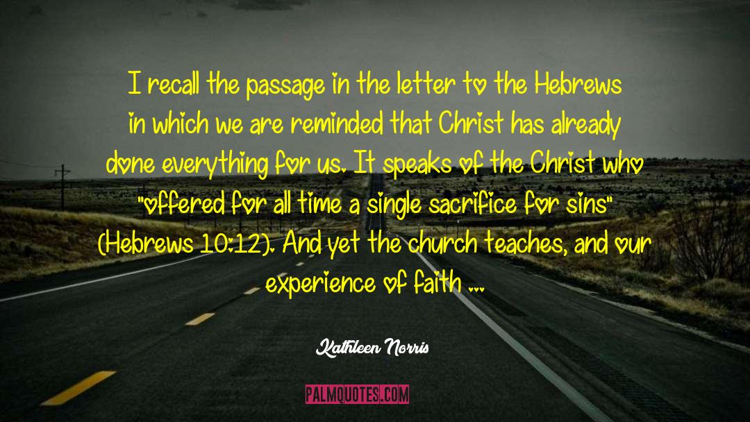 Hebrews quotes by Kathleen Norris