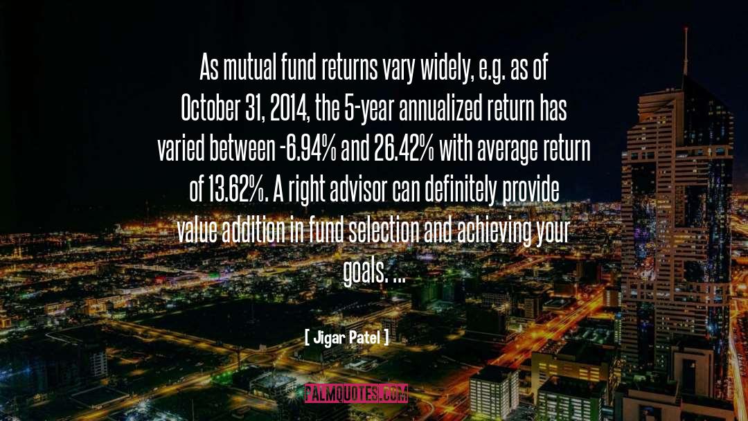 Hedge Fund quotes by Jigar Patel
