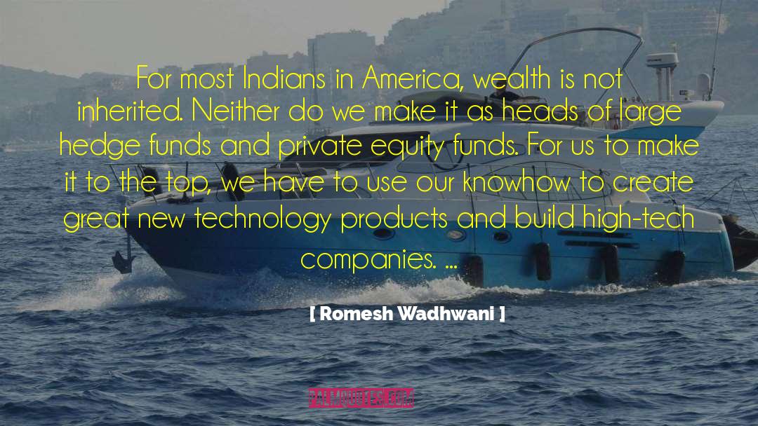 Hedge Funds quotes by Romesh Wadhwani