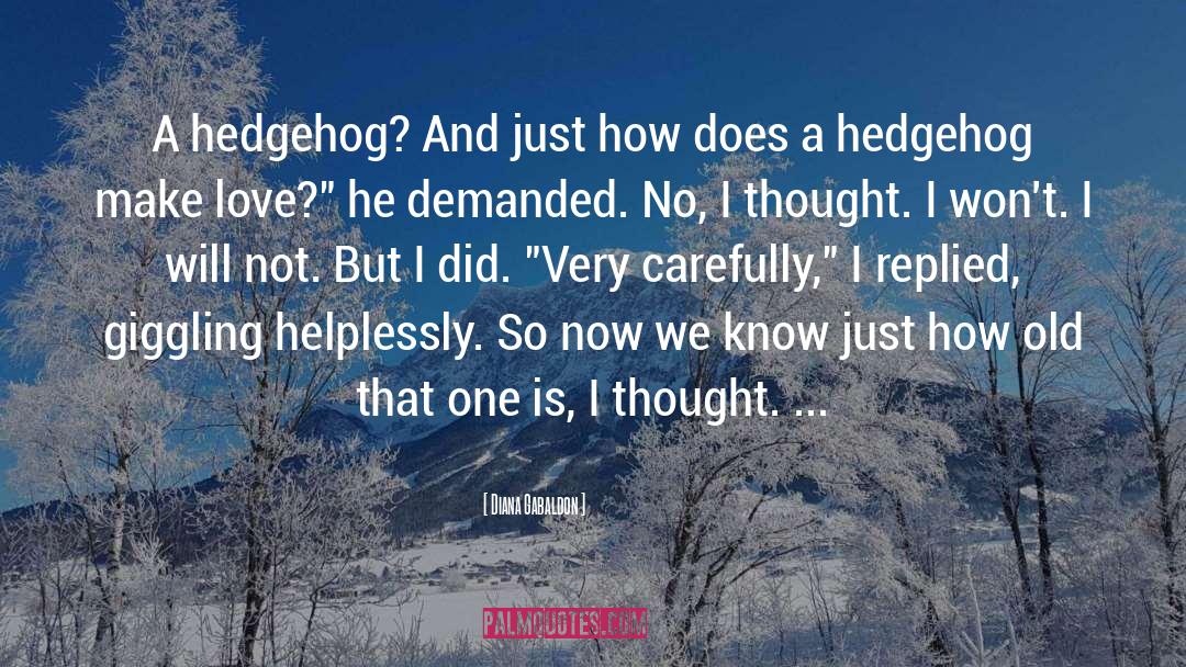 Hedgehogs quotes by Diana Gabaldon