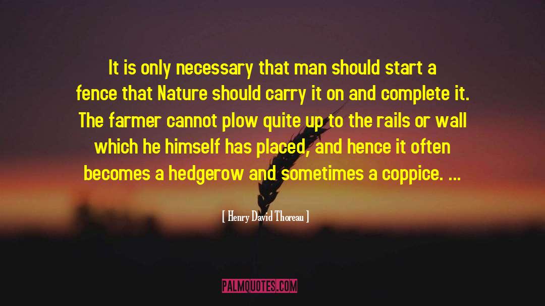 Hedgerows quotes by Henry David Thoreau