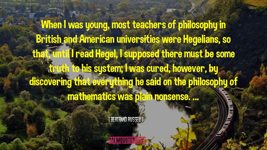 Hegel quotes by Bertrand Russell
