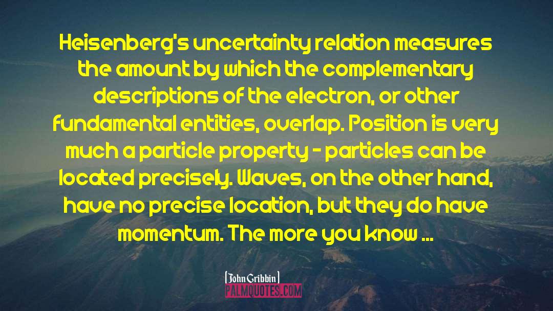 Heisenberg Uncertainty Principle quotes by John Gribbin