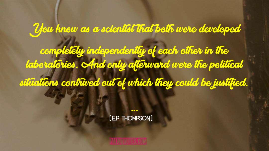 Hekimian Laboratories quotes by E.P. Thompson