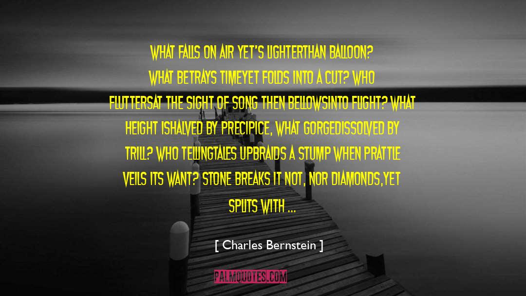 Helium Balloon quotes by Charles Bernstein