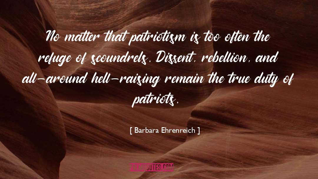 Hell Raising quotes by Barbara Ehrenreich