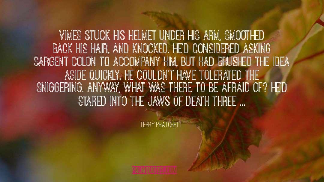 Helmet quotes by Terry Pratchett