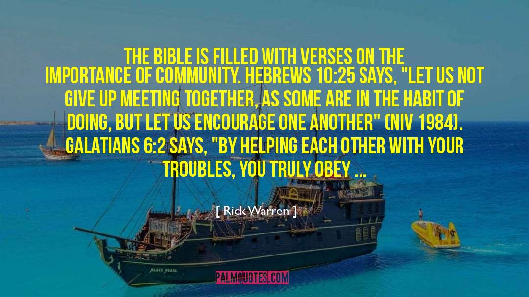 Helping Each Other quotes by Rick Warren