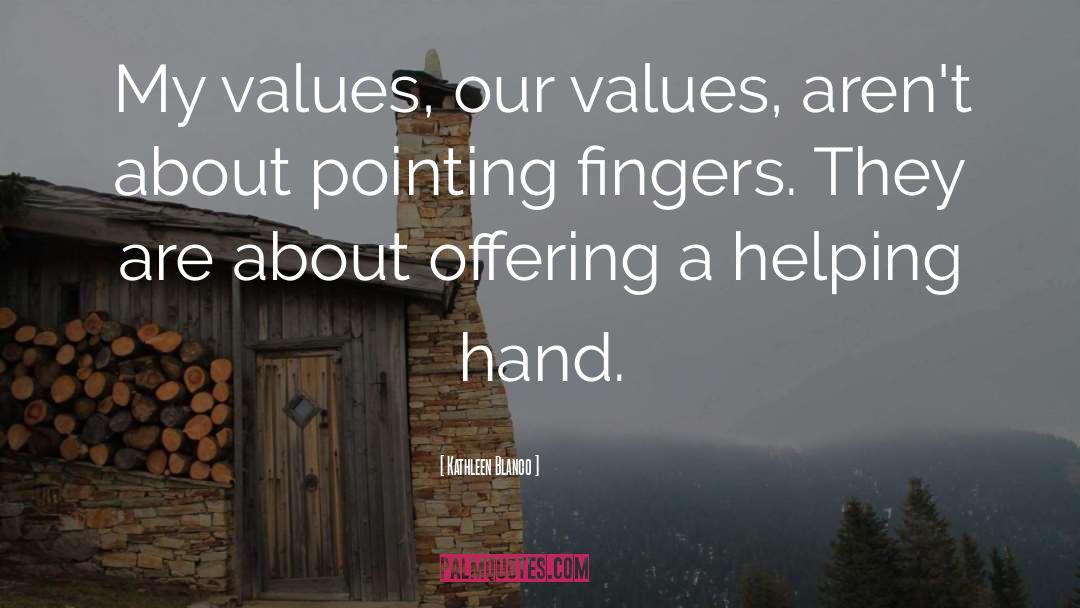 Helping Hand quotes by Kathleen Blanco