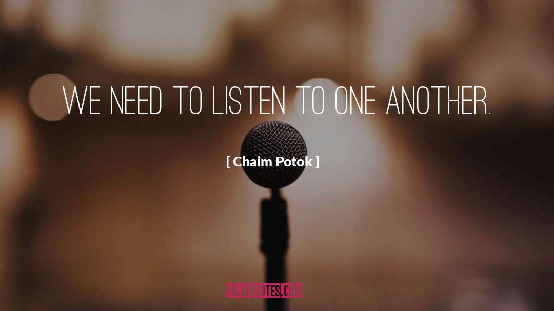 Helping One Another quotes by Chaim Potok