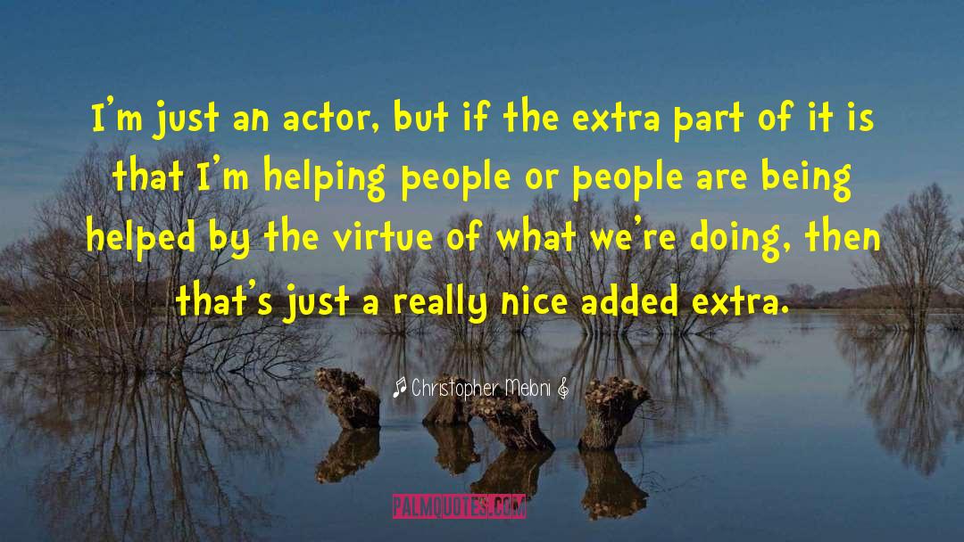 Helping People quotes by Christopher Meloni