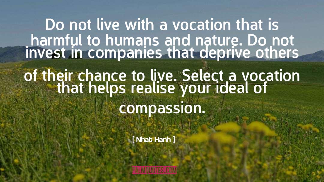 Helping Profession quotes by Nhat Hanh