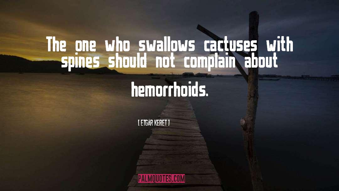 Hemorrhoids quotes by Etgar Keret