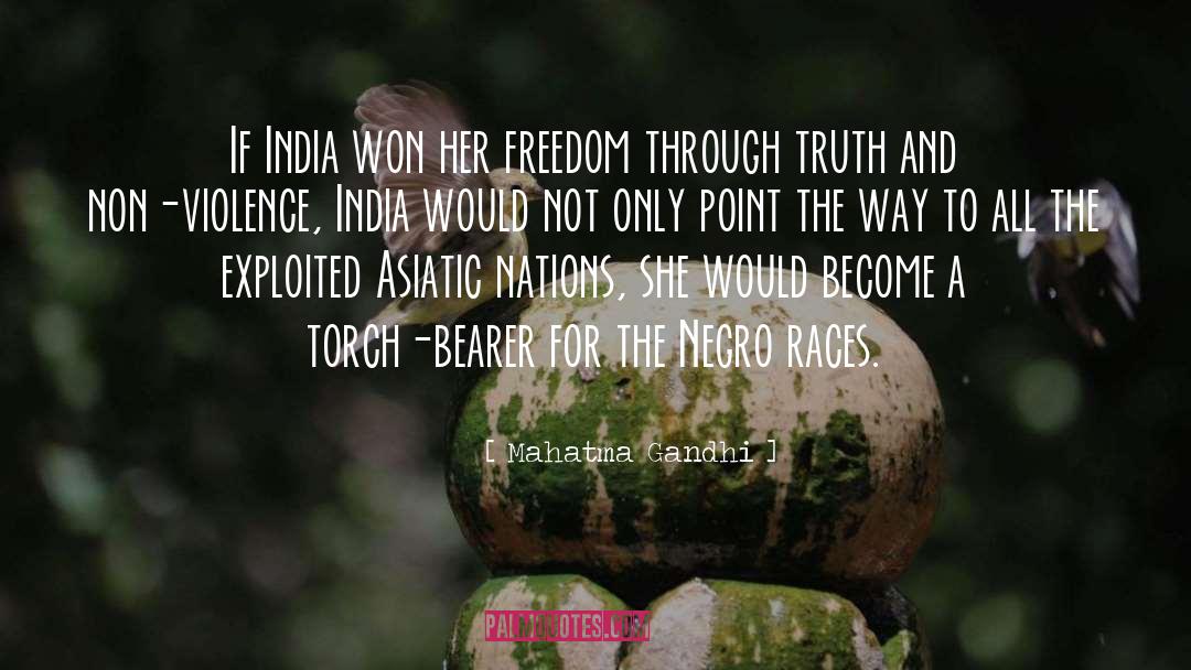 Her Freedom quotes by Mahatma Gandhi