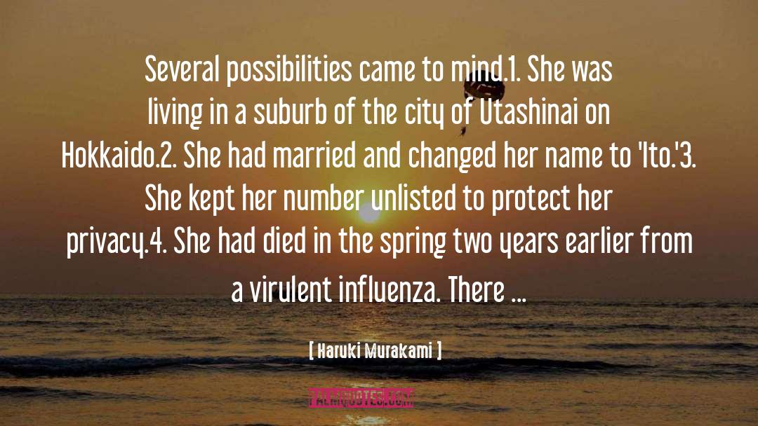Her Name quotes by Haruki Murakami