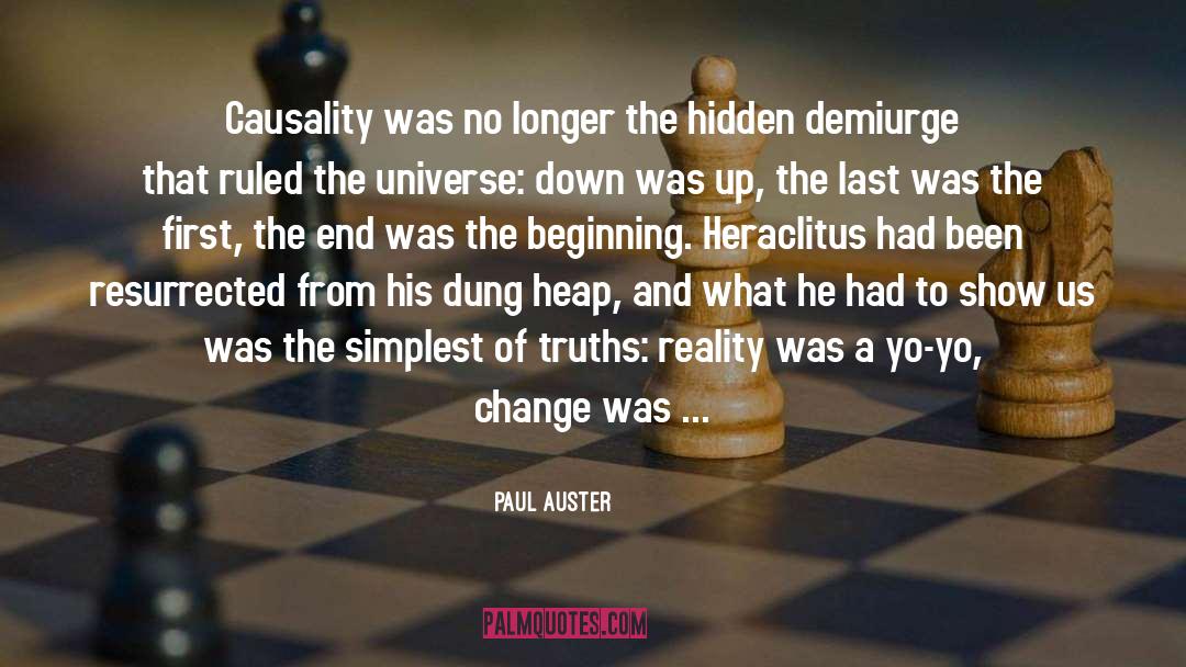 Heraclitus quotes by Paul Auster