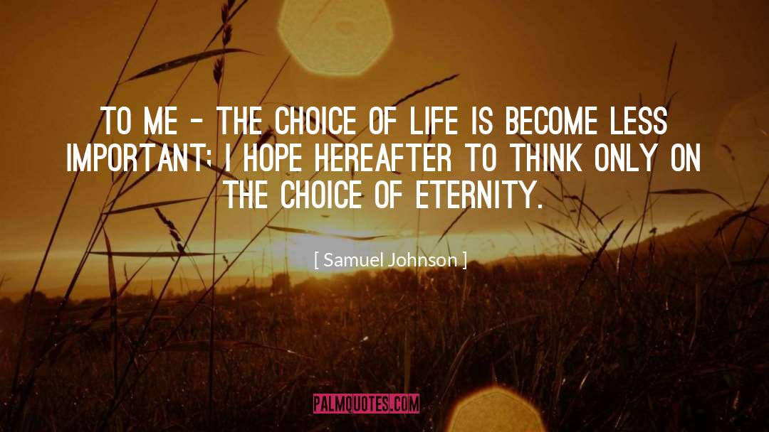 Hereafter quotes by Samuel Johnson