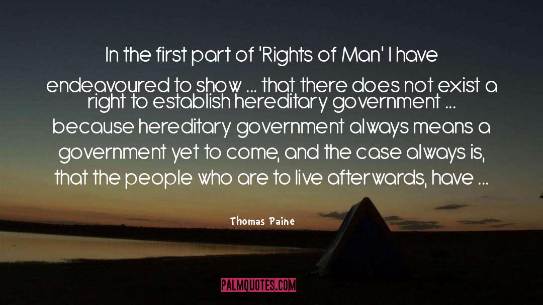 Hereditary quotes by Thomas Paine