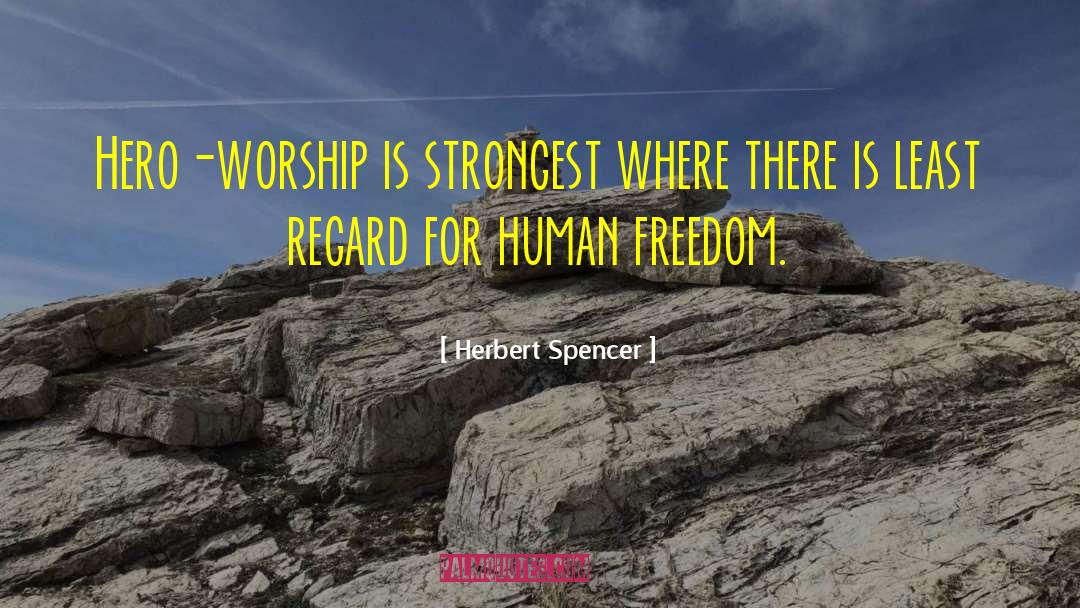 Hero Worship quotes by Herbert Spencer