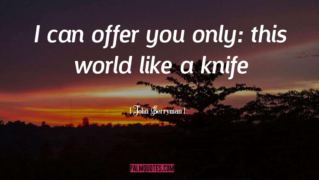 Hersent Knife quotes by John Berryman